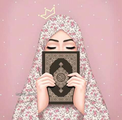 Gambar kartun muslimah cantik